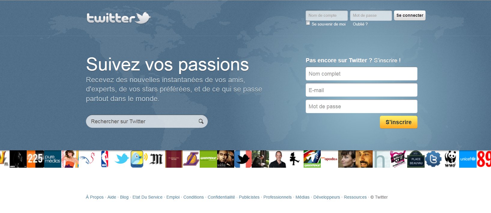 Twitter-homepage