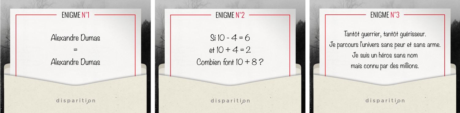 ENIGMES DISPARITION AU FURET