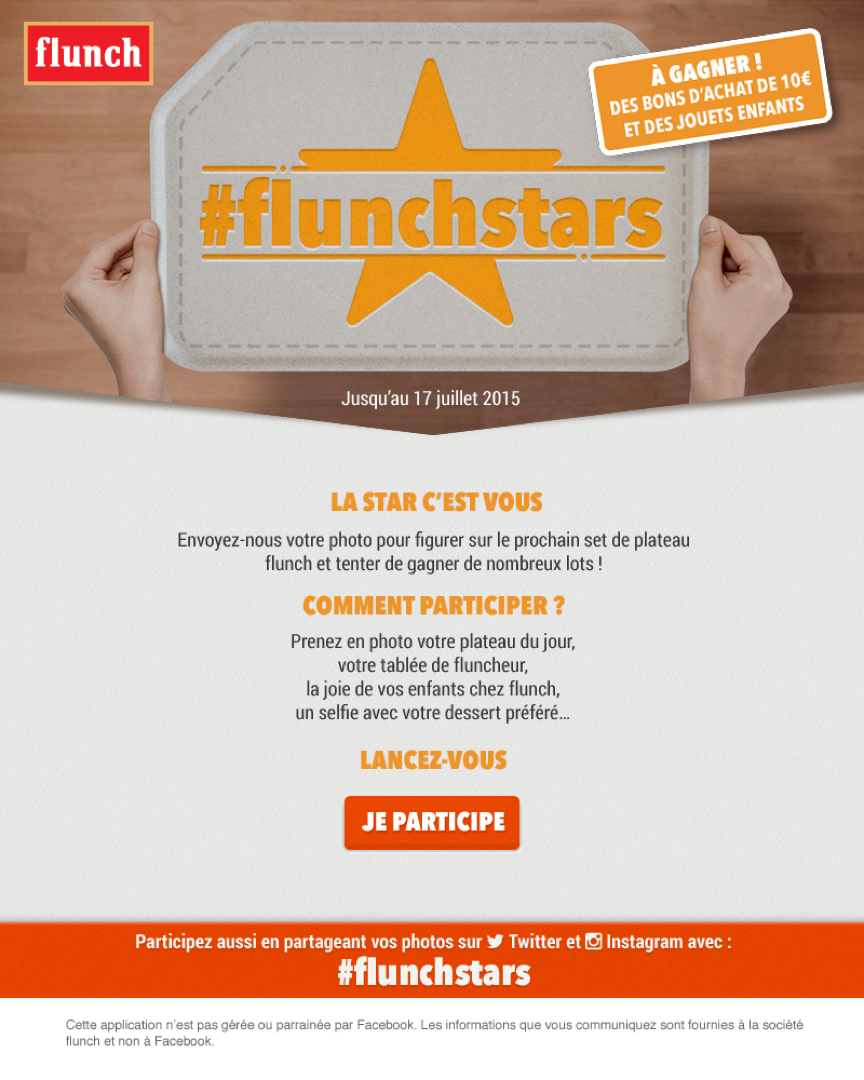 Visuel de l'application Facebook #flunchstars